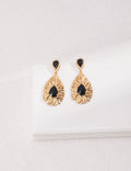 Palace Style Black Zircon Earrings