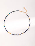 Tiny Lapis Lazuli Beaded Necklace