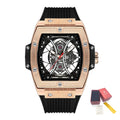 RUIMAS Quartz Sport Watches for Man Hollow Out Fashion Men Wristwatch 3ATM Waterproof Silicone Strap Clock Relogio Masculino 334