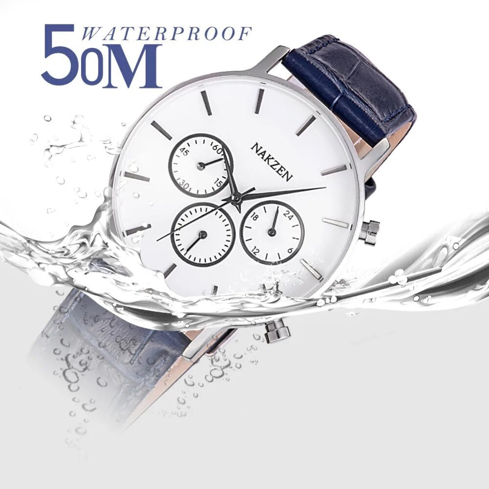 NAKZEN Men Fashion Sport Quartz Simple Clock Business Mens Watches Top Brand Luxury Waterproof Wrist Watch Relogio Masculino 5053
