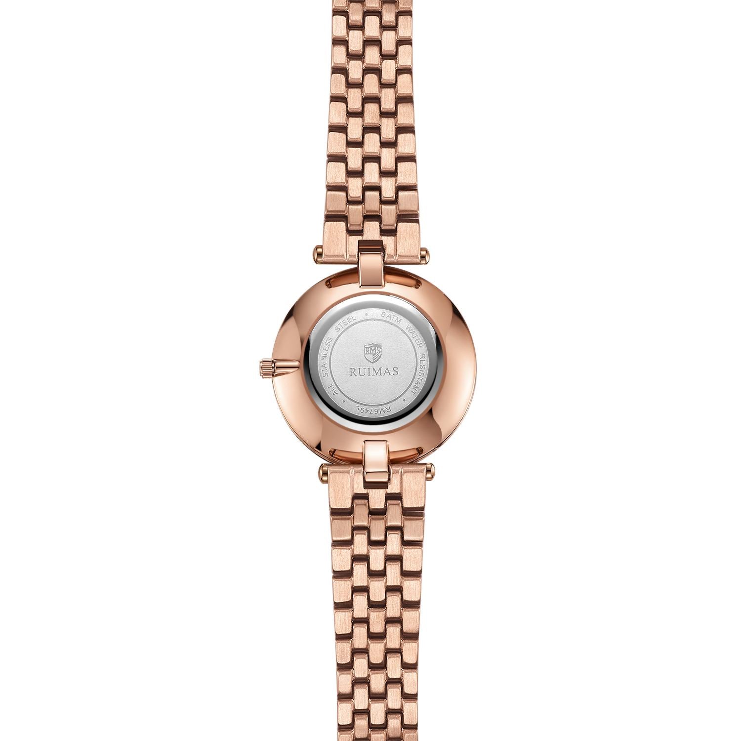 RUIMAS Ladies Wrist Watch Stainless Steel Luxury Quartz Women Watches Waterproof Female Dress Clock Bracelet reloj mujer 6749