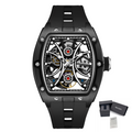 MEGIR Men's Sports Watch Fashion Automatic Mechanical Movement Watches Skeleton Luminous Waterproof Business Wristwatches 9198-4