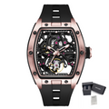 MEGIR Skeleton Dial Watches for Men Stainless Steel Case Automatic Mechanical Wristwatch Waterproof Luminous Sport Watch 9198-1