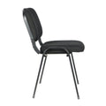 Stackable & Linkable Office Conference Visitor Community  Chairs (Set of 7-Black)