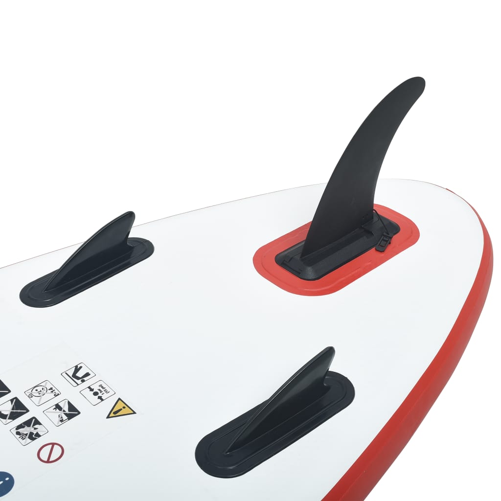 NNEVL Stand Up Paddle Board Set SUP Surfboard Inflatable Red and White