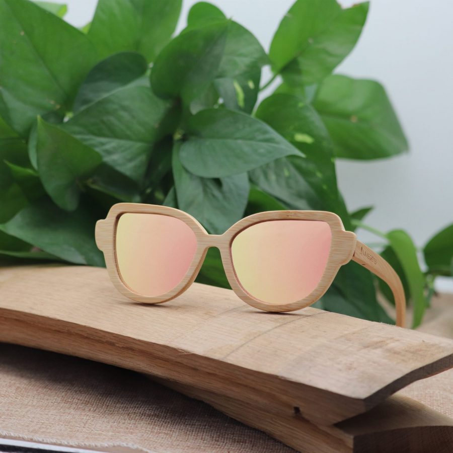 gafas de madera de bambú