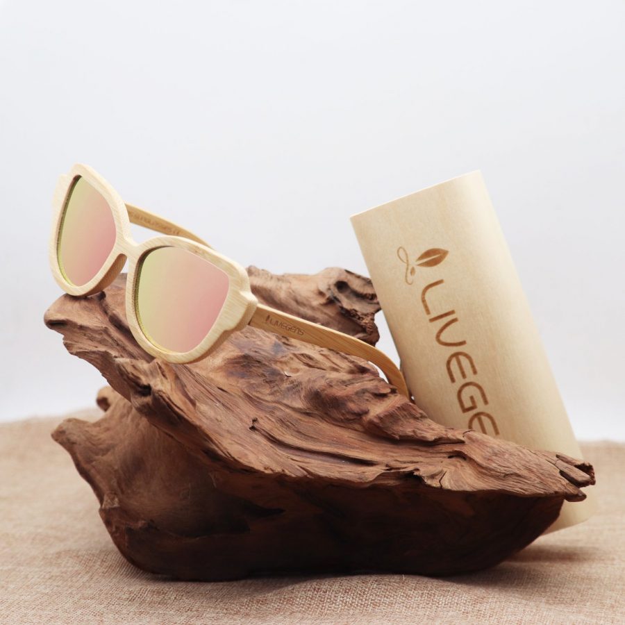 gafas de madera de bambú