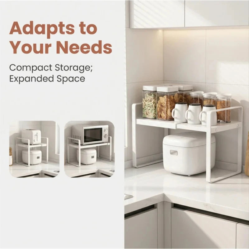 Kitchen Storage Rack under the Sink, Layered Shelf in the Cabinet, Countertop, Extendable Cabinet, Dish Storage Rack for Home