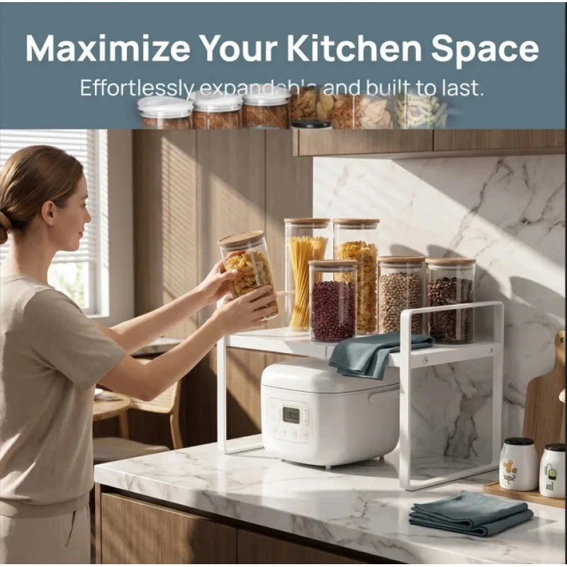 Kitchen Storage Rack under the Sink, Layered Shelf in the Cabinet, Countertop, Extendable Cabinet, Dish Storage Rack for Home