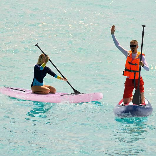 Inflatable Stand up Paddle Board iSUP Board Accessories with 3 Fins and Backpack-L
