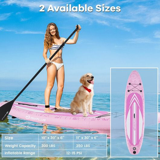 Inflatable Stand up Paddle Board iSUP Board Accessories with 3 Fins and Backpack-L