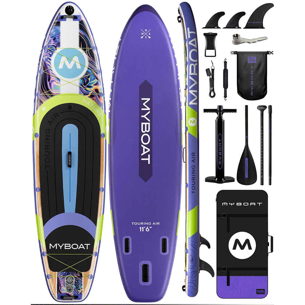 Myboat SUB Waterproof Inflatable Paddle Board 11'6''x34''x6''Adult Standing Style Aquatic Fishing With Accessories SUP сапборд