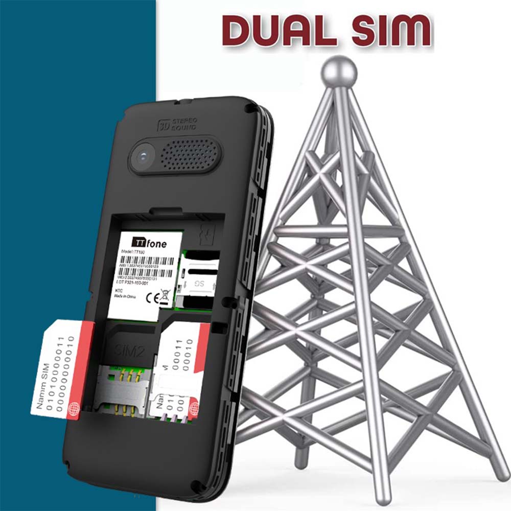 Returned Resale - TTfone TT150 Blue Dual SIM Mobile with Mains Charger