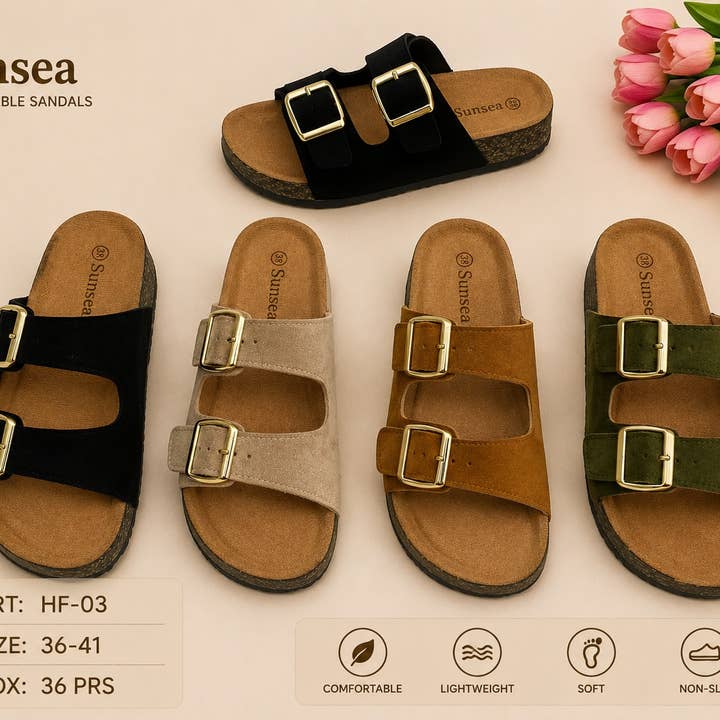 Sunsea - Wholesale Sandals - Women's - SUNSEA Bio sandal with adjustable buckle HF-03