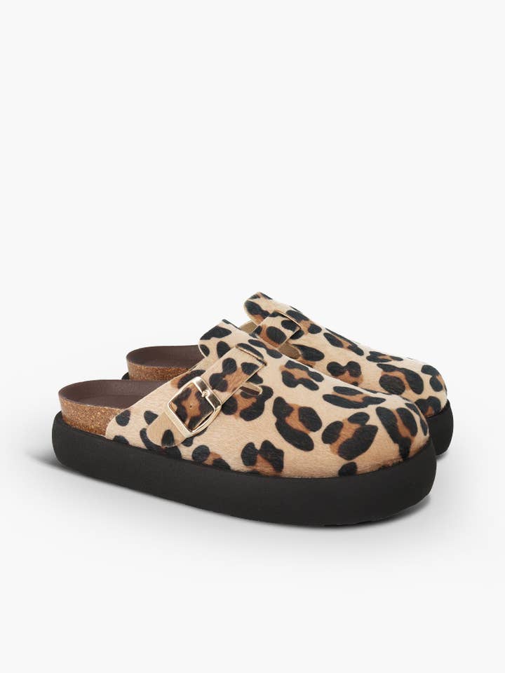 GENUINS - Wholesale Flats - Women's - RIVA VEGAN LEOPARD BALLOON