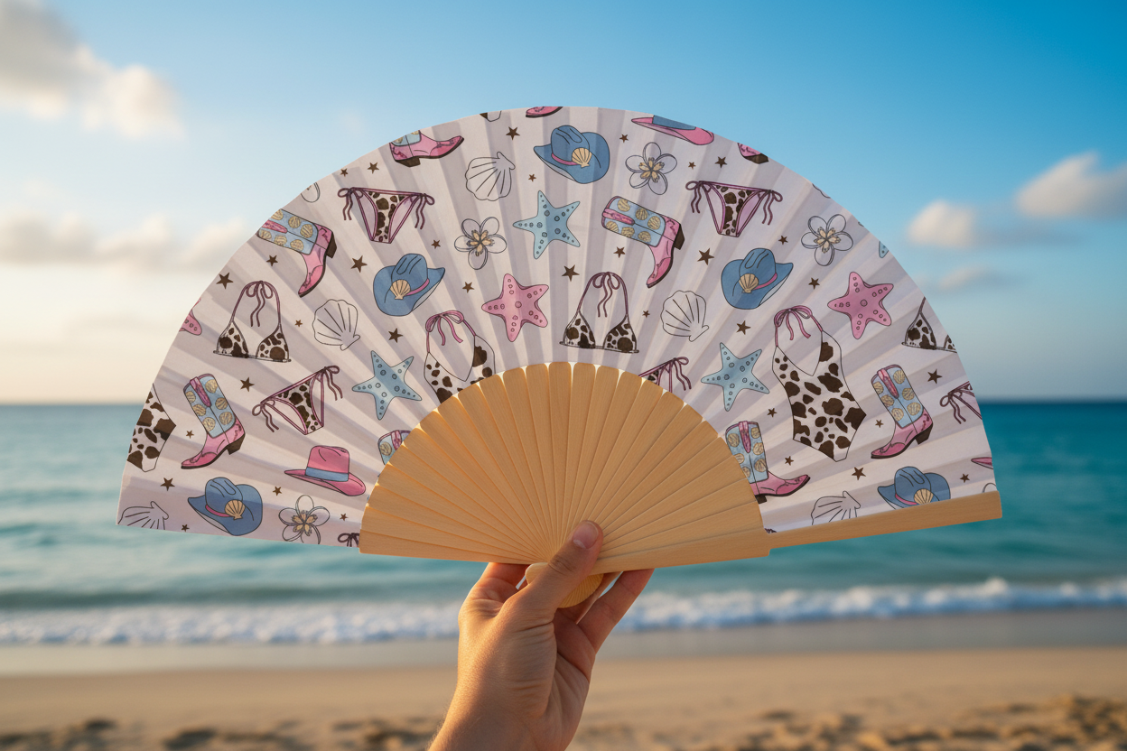 Cowgirl Print 23cm fan