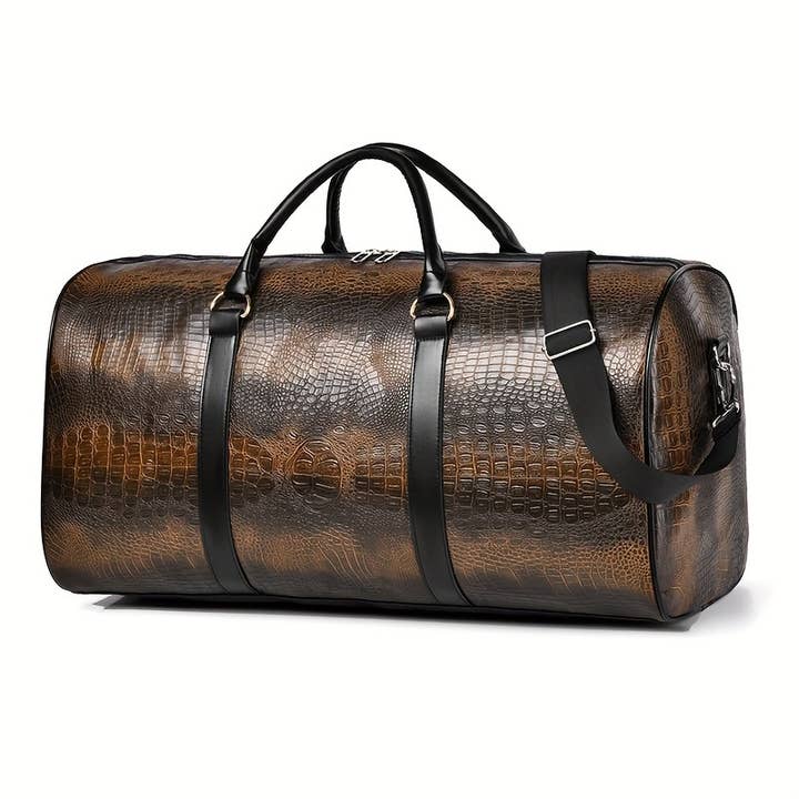 Shop Celino - Wholesale Weekender Bag - Unisex - Large Capacity Travel Duffel Bag – Unisex Crocodile Pattern2