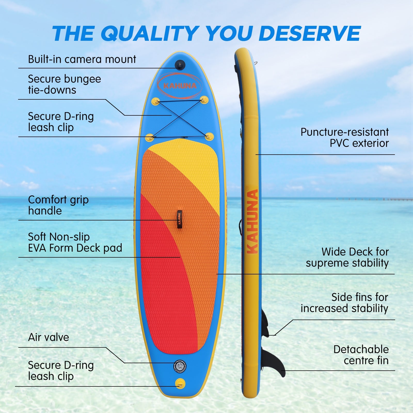 NNEDPE Inflatable Stand Up Paddle Board 10FT w/ Accessories