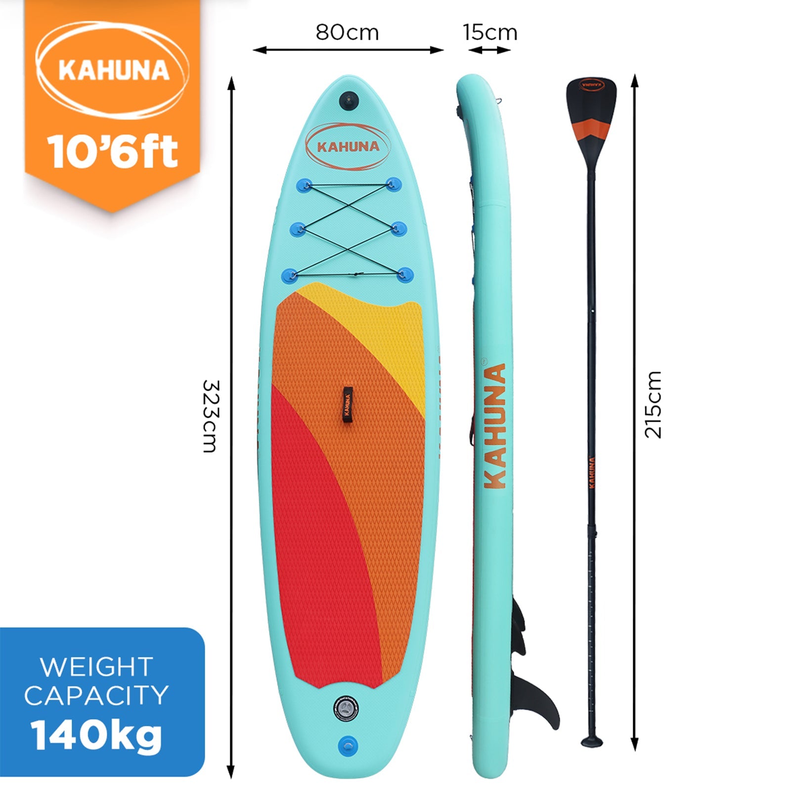 NNEDPE Inflatable Stand Up Paddle Board 10ft6in Accessories