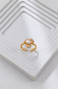 Petal Pearl and Zirconia Ring
