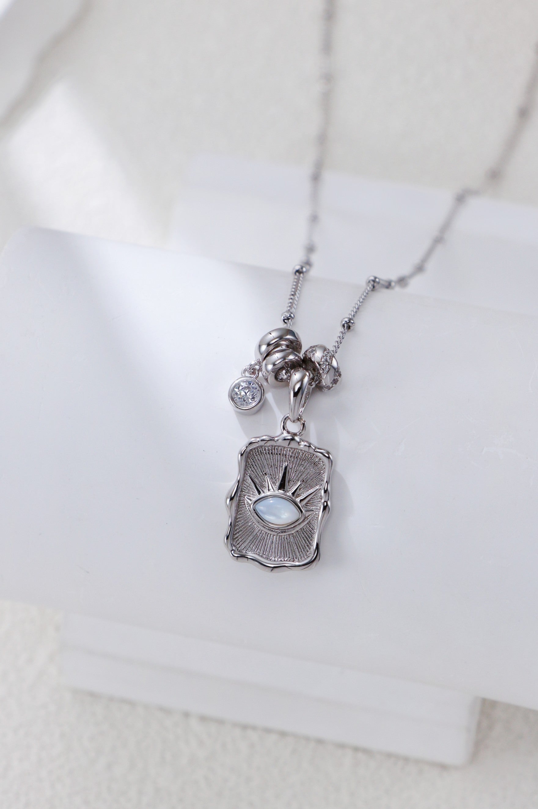 Luminous Eye Mother-of-Pearl Talisman Necklace
