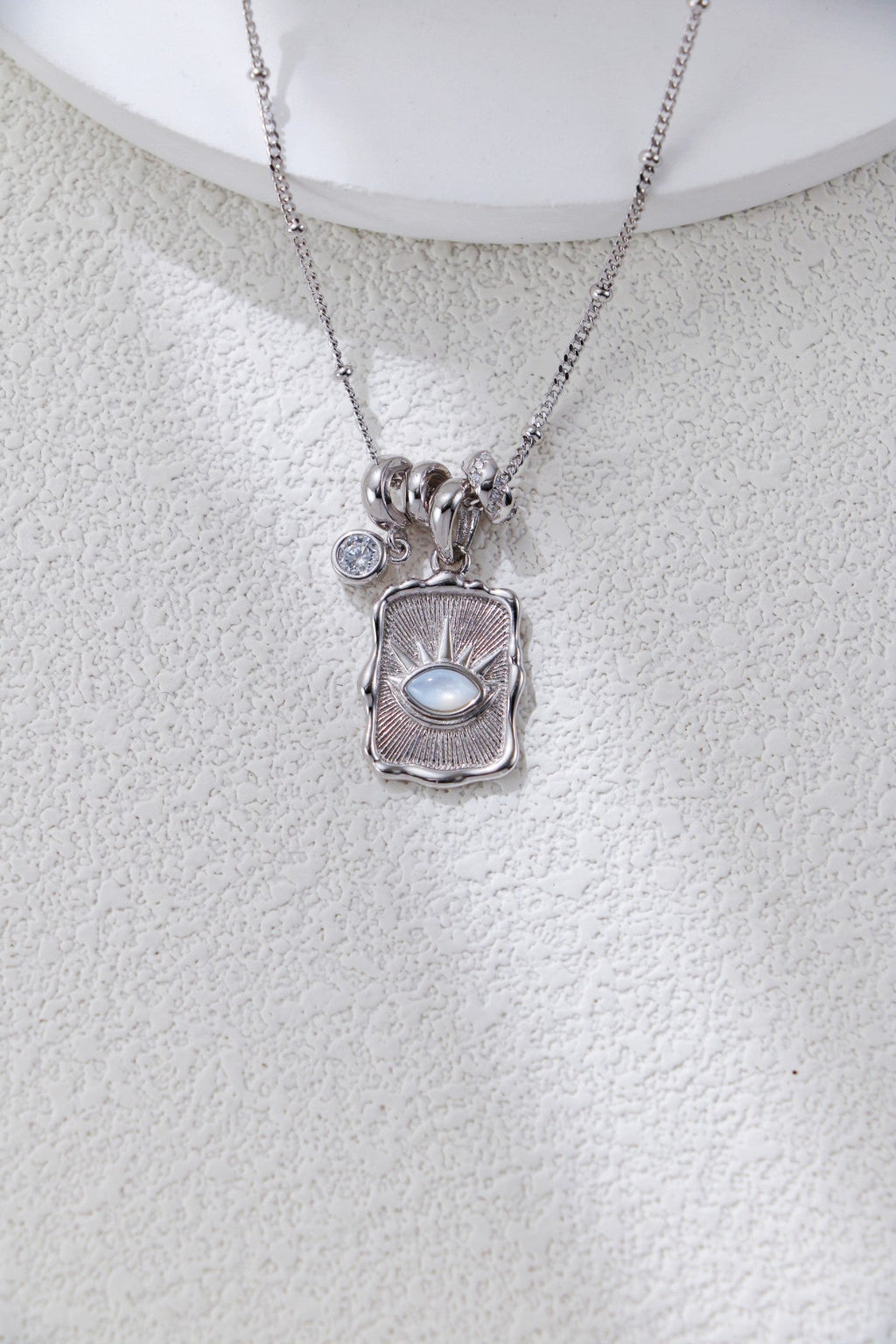 Luminous Eye Mother-of-Pearl Talisman Necklace