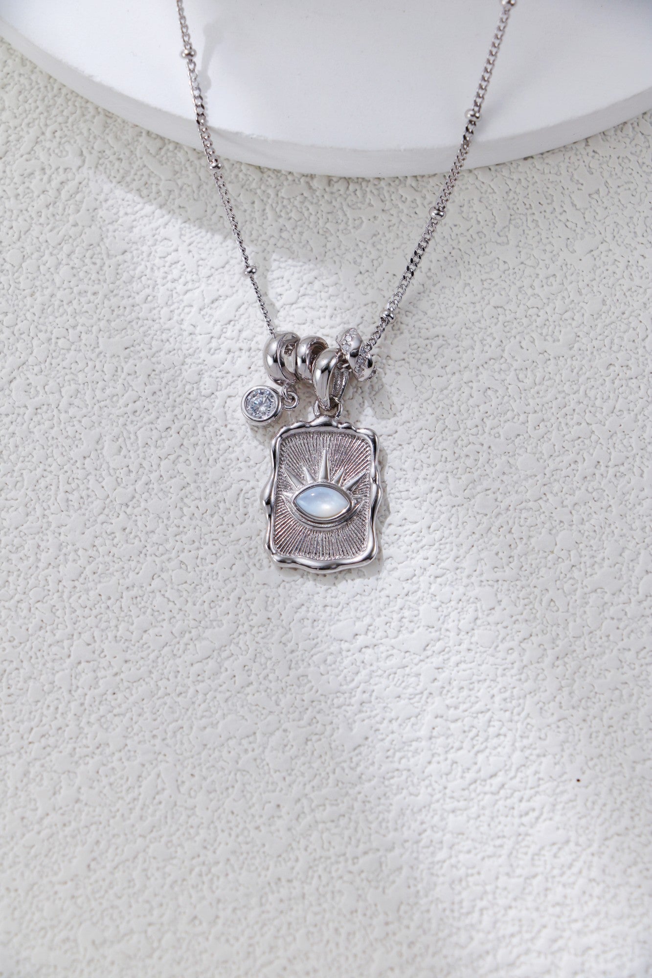 Luminous Eye Mother-of-Pearl Talisman Necklace