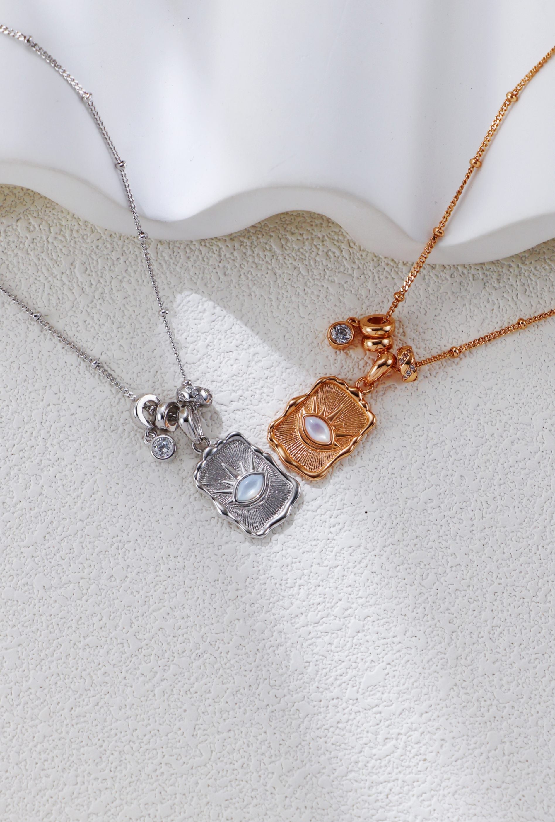 Luminous Eye Mother-of-Pearl Talisman Necklace