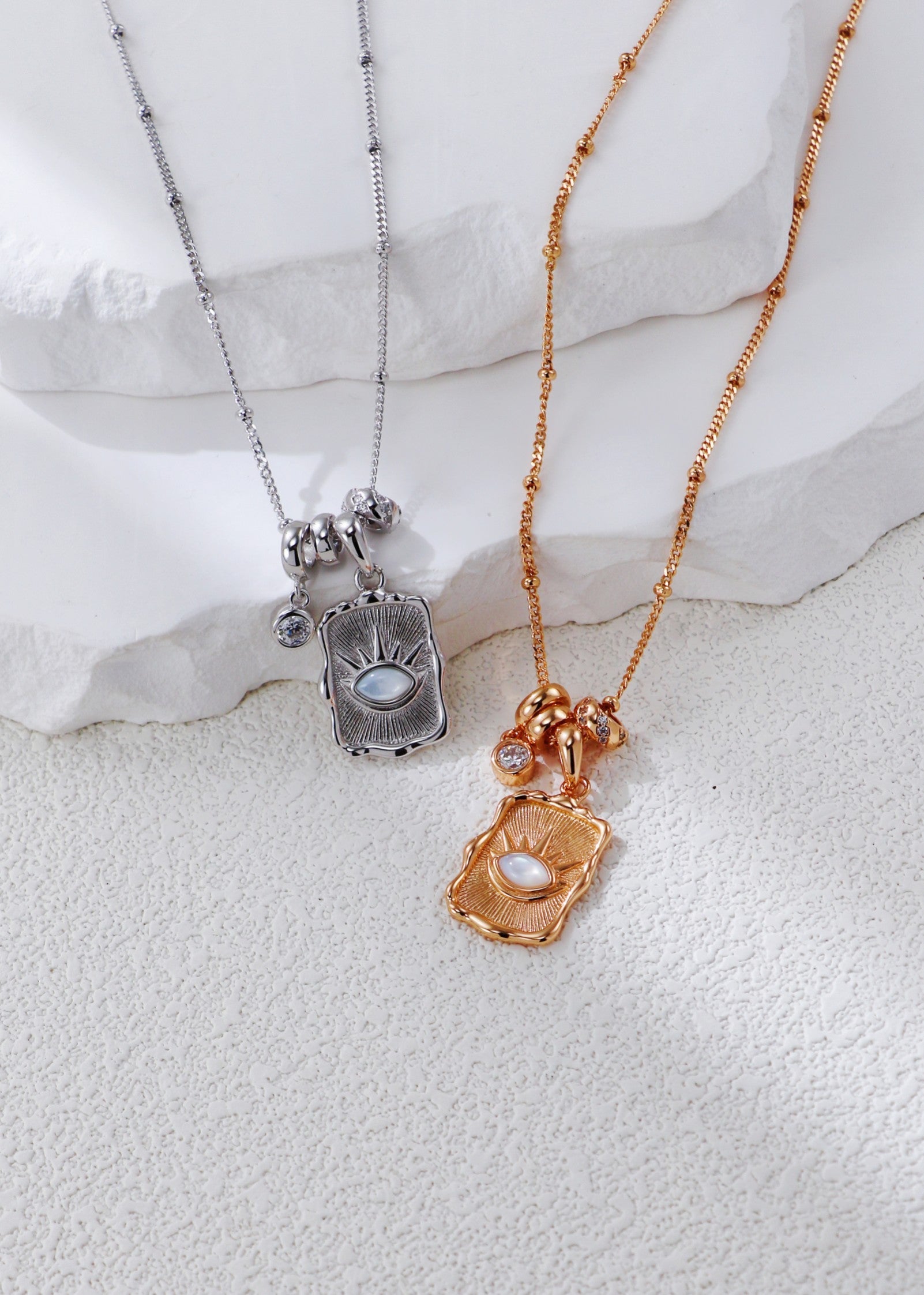 Luminous Eye Mother-of-Pearl Talisman Necklace